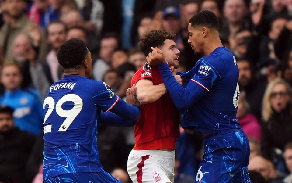 Chelsea picked up six yellow cards against Nottingham Forest (Bradley Collyer/PA Wire)