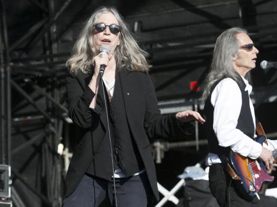 Punk legend Patti Smith performing at Field Day in Victoria Park (Rex Features)