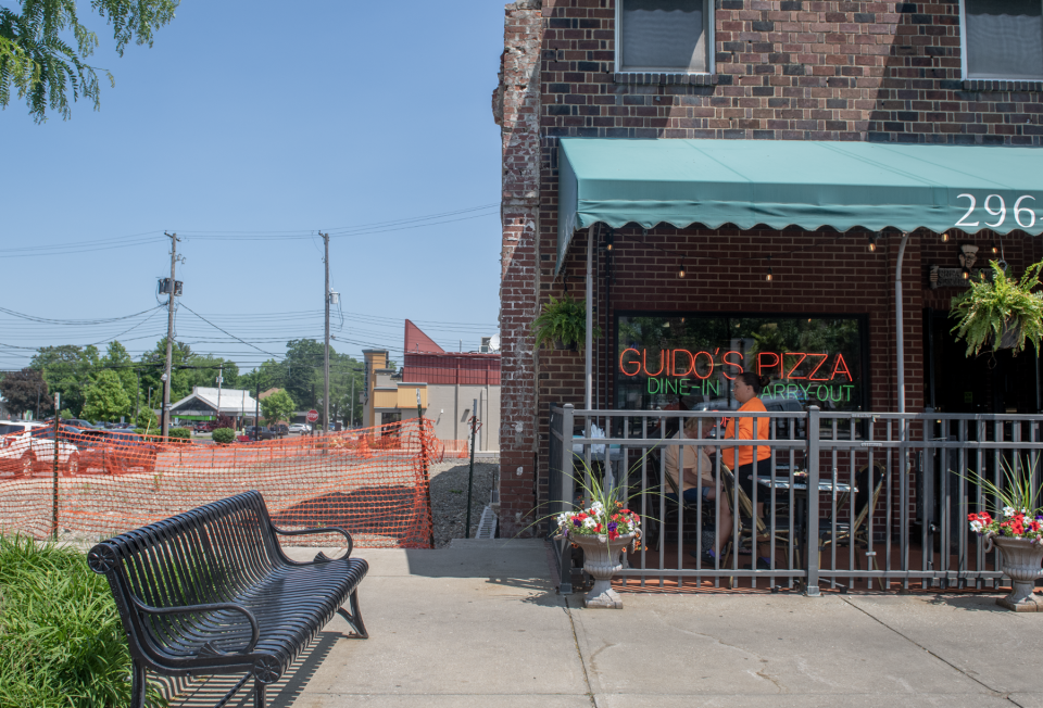 City leaders are debating the fate of this space at 218 W. Main St. in Ravenna. Guido's, which has a patio at its restaurant next door, wants to expand its patio in that area.