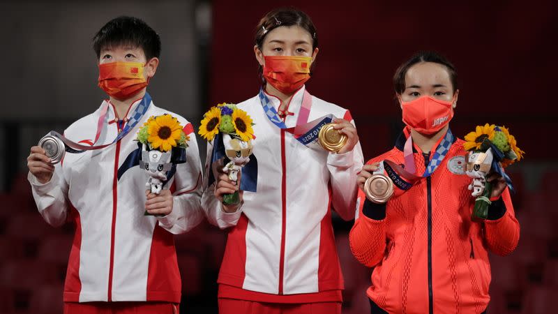 Table Tennis - Women's Singles - Medal Ceremony