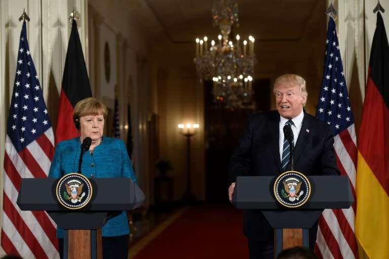 In a frequently awkward joint press conference, US President Donald Trump and German Chancellor Angela Merkel showed little common ground