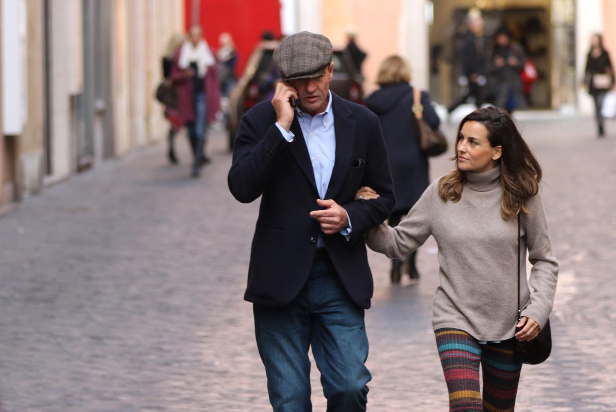 ROME, ITALY - NOVEMBER 18:  Count Alessandro Lequio and Maria Palacios are seen on November 18, 2016 in Rome, Italy.  (Photo by Europa Press/Europa Press via Getty Images)