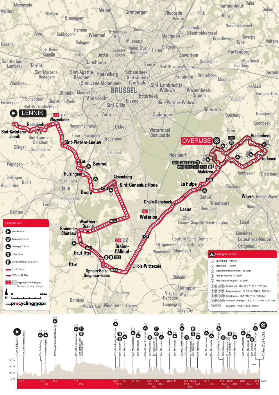 Brabantse Pijl Women 2023 map