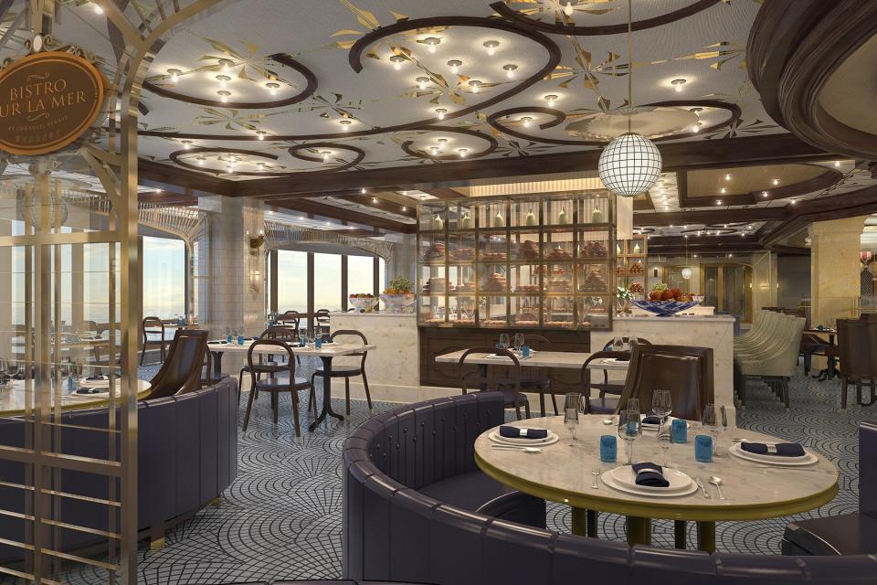 The french bistro on board the Sky Princess