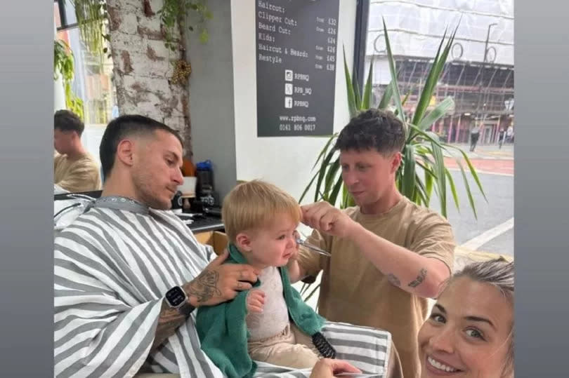 Thiago also had his hair cut for the first time -Credit:Gemma Atkinson Instagram