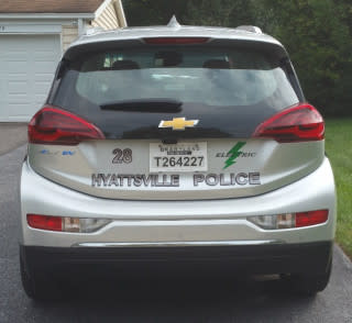 2017 Chevrolet Bolt EV electric police car, operated by Hyattsville City Police Department, Maryland