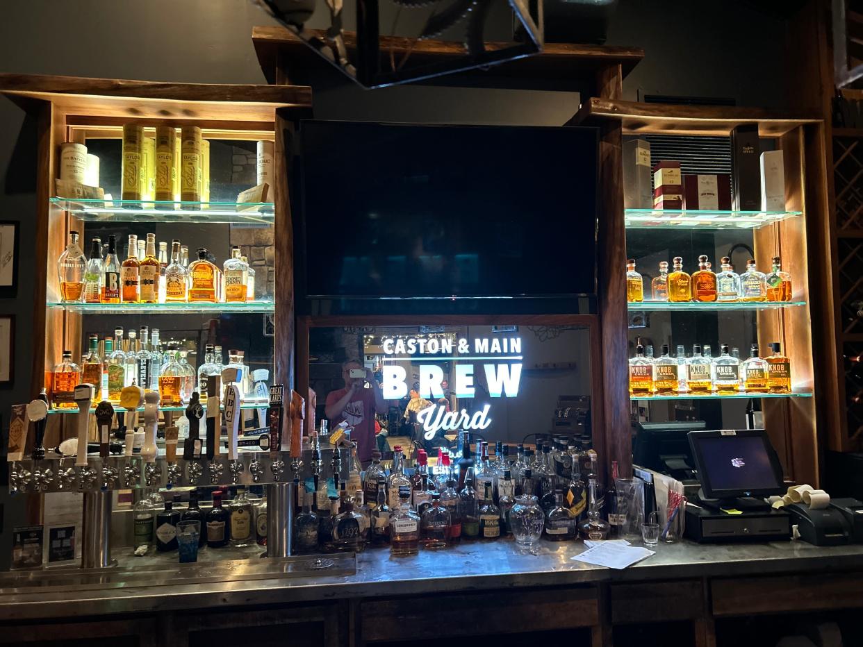 The bourbon room at Caston & Main Brew Yard was born in a major renovation in 2018.