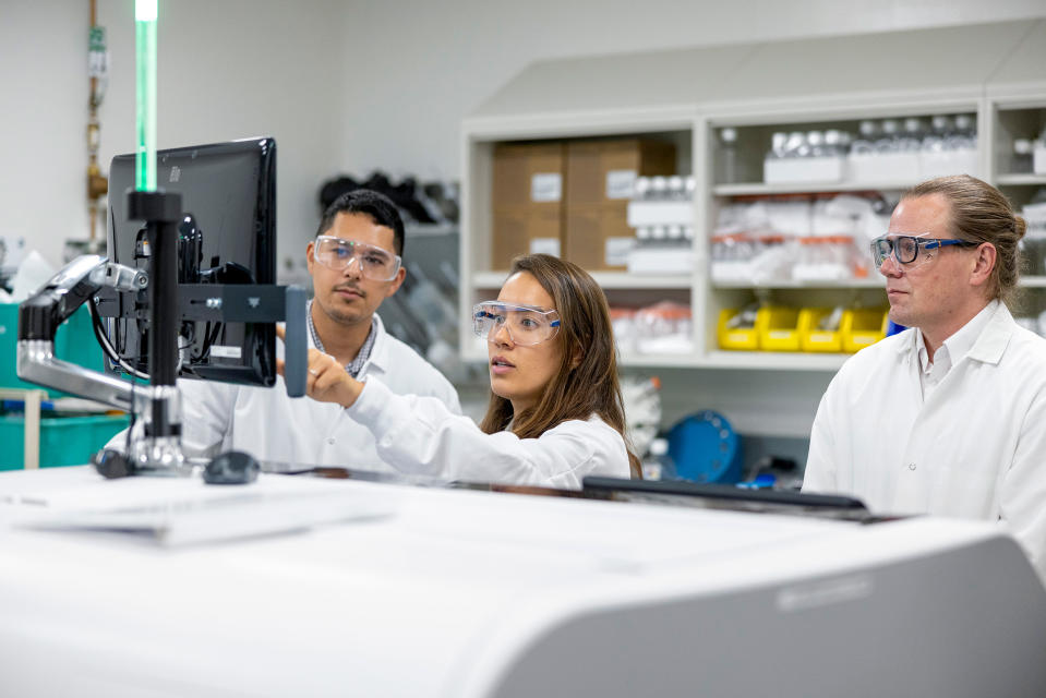 Laboratory technicians during a training at AP8 in Abbott Park, Ill.<span class="copyright">Courtesy Abbott</span>