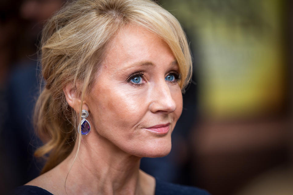 J.K. Rowling attends the press preview of <em>Harry Potter and the Cursed Child</em> at the Palace Theatre in London in 2016. (Photo: Rob Stothard/Getty Images)