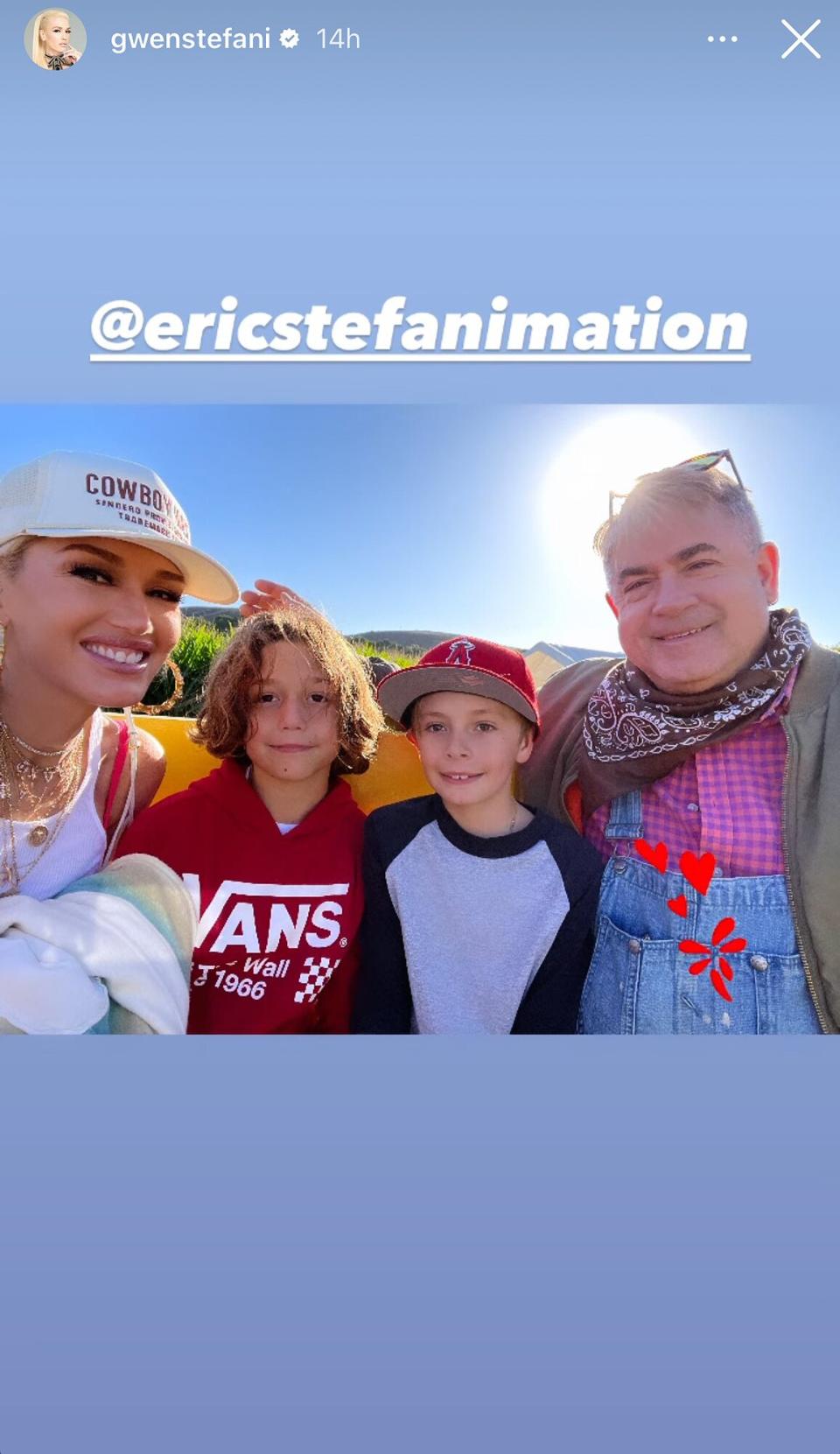 Gwen Stefani Hits the Corn Maze with Sons Zuma and Apollo, Along with Her Brother's Family