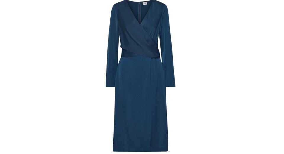 Iris and Ink Siri wrap-effect satin-crepe dress 