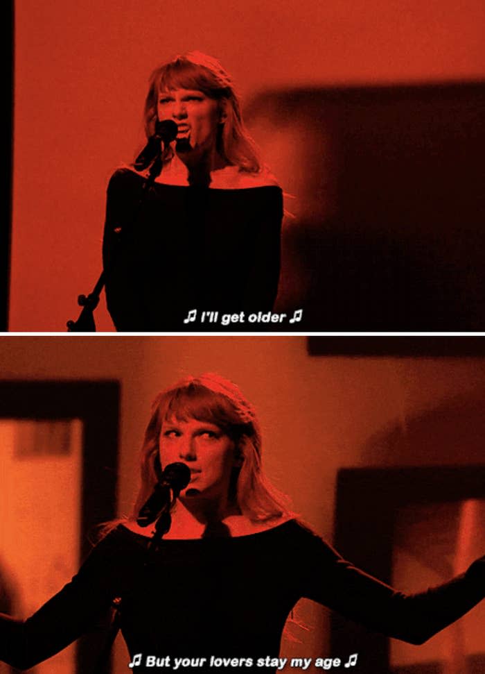 Taylor Swift performing "All Too Well" on "SNL"