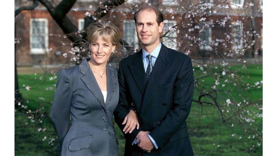 Edward and Sophie at engagement photocall