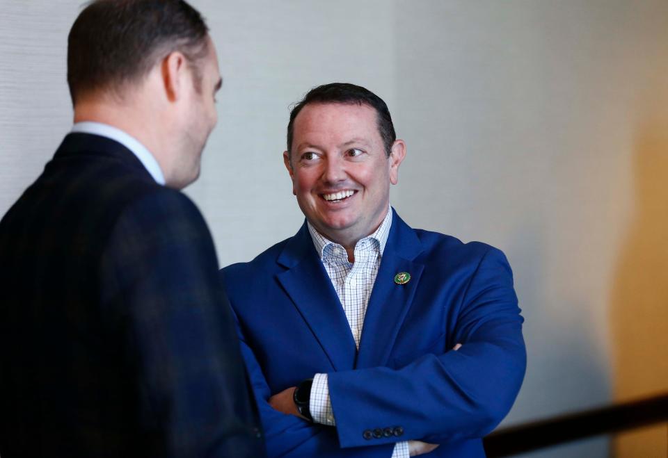 Congressman Eric Burlison is seen here during the GOP Lincoln Day event at the Oasis Convention Center on March 9, 2024.