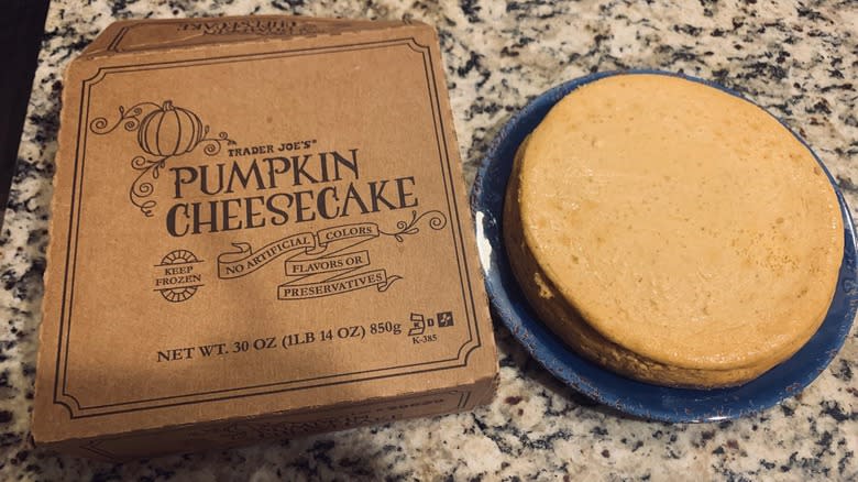 Trader Joe's Pumpkin Cheesecake box