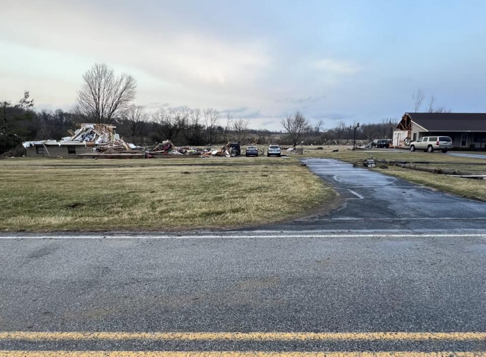 Mitchell Road damage (Springfield Township.)