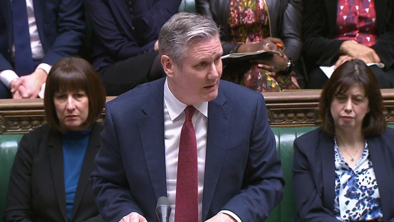 Labour leader Sir Keir Starmer speaks during Prime Minister's Questions in the House of Commons, London. Picture date: Wednesday February 21, 2024.