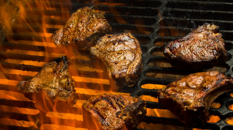 Grilling lamb loin chops