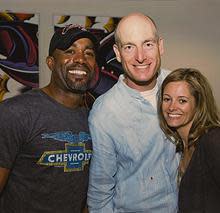 Jim and Tabitha Furyk with Darius Rucker, who performed at the first Constellation Furyk & Friends concert.