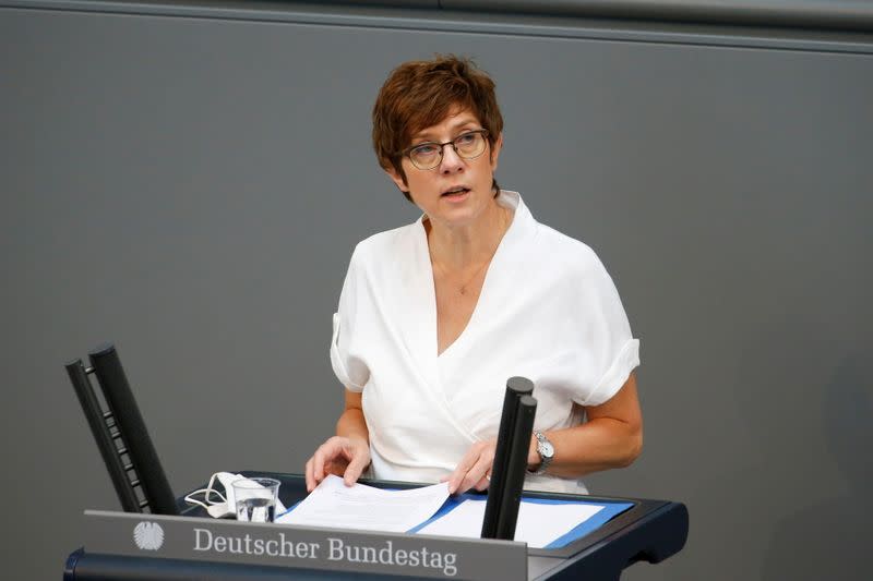 FILE PHOTO: Last session of the lower house of parliament Bundestag before federal elections, in Berlin