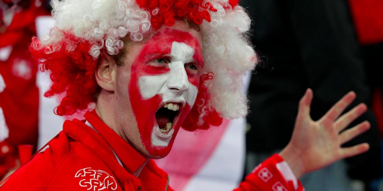 Swiss Switzerland Fan Flag Soccer