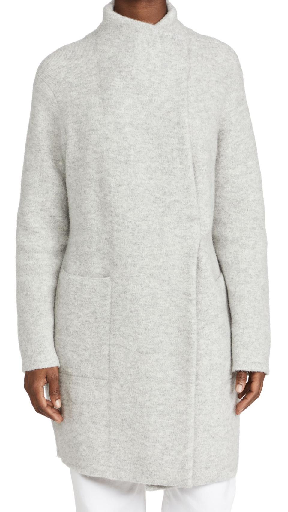 4) Clean Edge Cardigan Coat