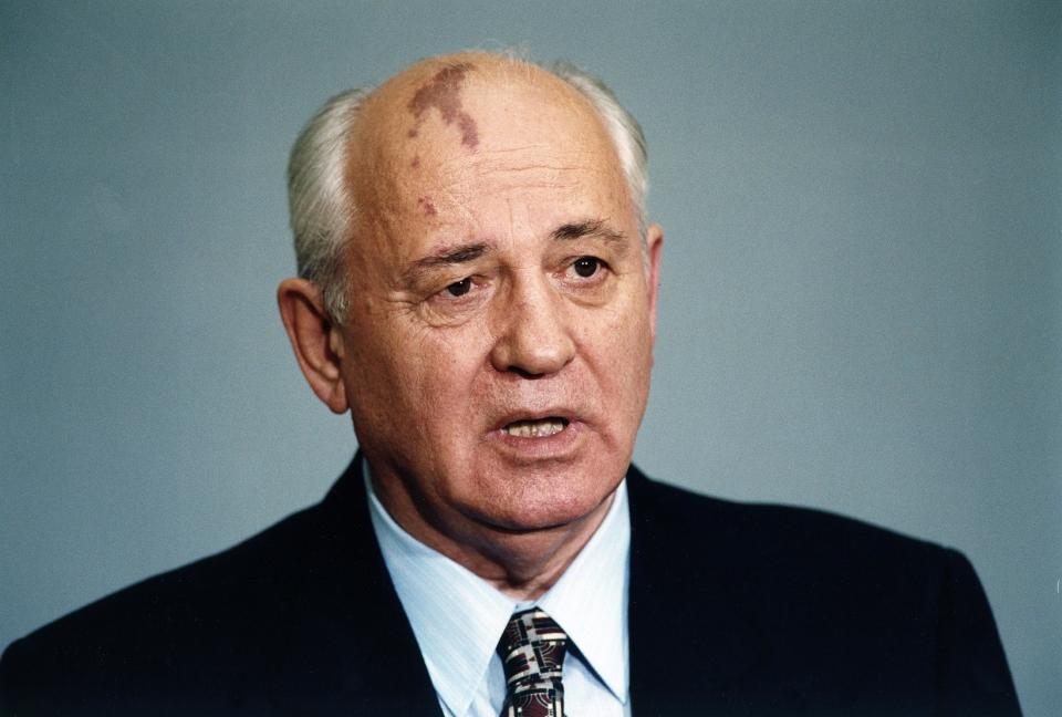 Mikhail Gorbachev, the last leader of the USSR, in a photo from 1999.  / Credit: Melde Bildagentur\ullstein bild via Getty Images