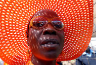 <p>A supporter of Kenyan opposition National Super Alliance (NASA) coalition arrives for their final campaign rally at the Uhuru park grounds in Nairobi, Kenya, Aug. 5, 2017. (Photo: Thomas Mukoya/Reuters) </p>