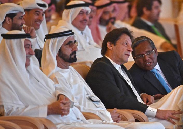 Pakistan's Prime Minister Imran Khan has struck a deal for a balance of payments lifeline from Saudi Arabia (AFP Photo/FAYEZ NURELDINE)