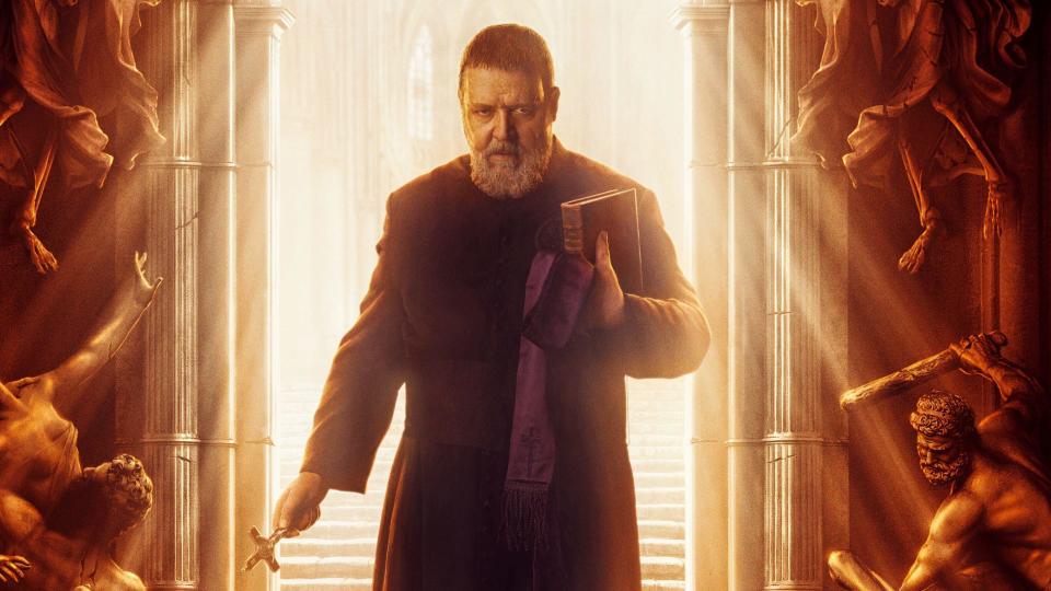 Russell Crowe as Father Gabriele Amorth in The Pope's Exorcist. (Sony Pictures/Alamy)