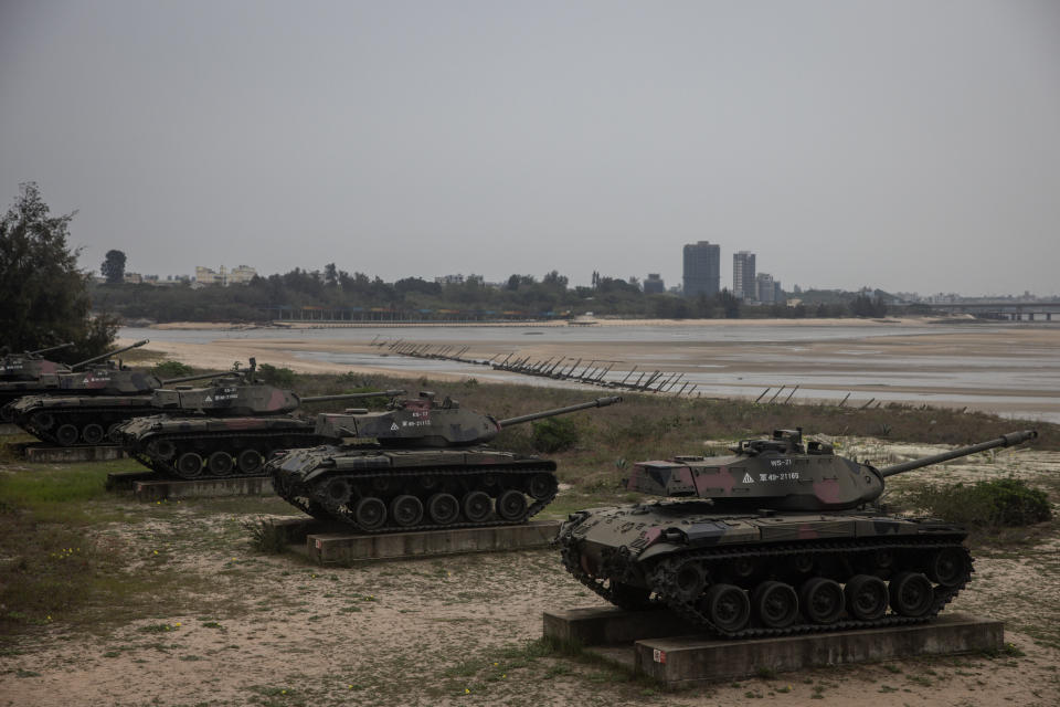 Tanks used by the Taiwan military.