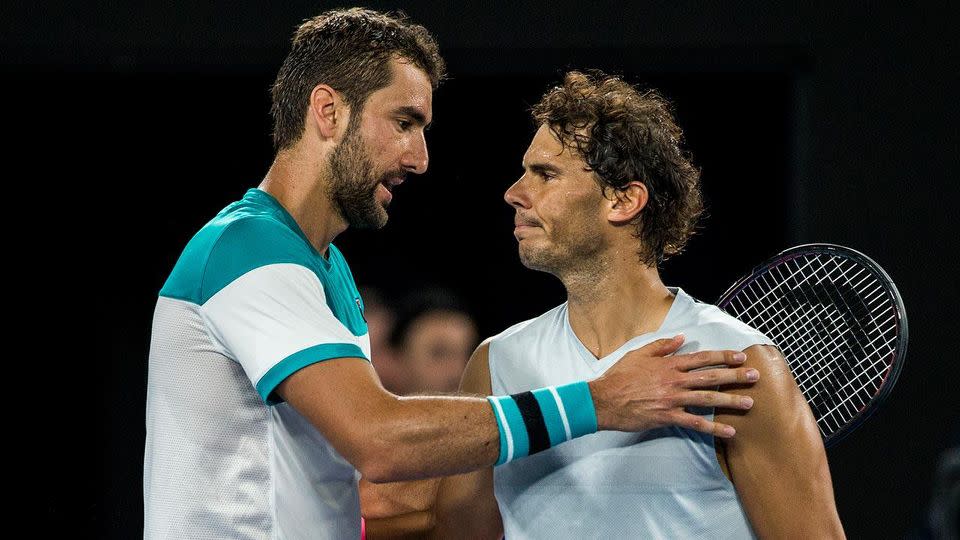 Nadal showed visible frustration with his body before retiring. Pic: Getty