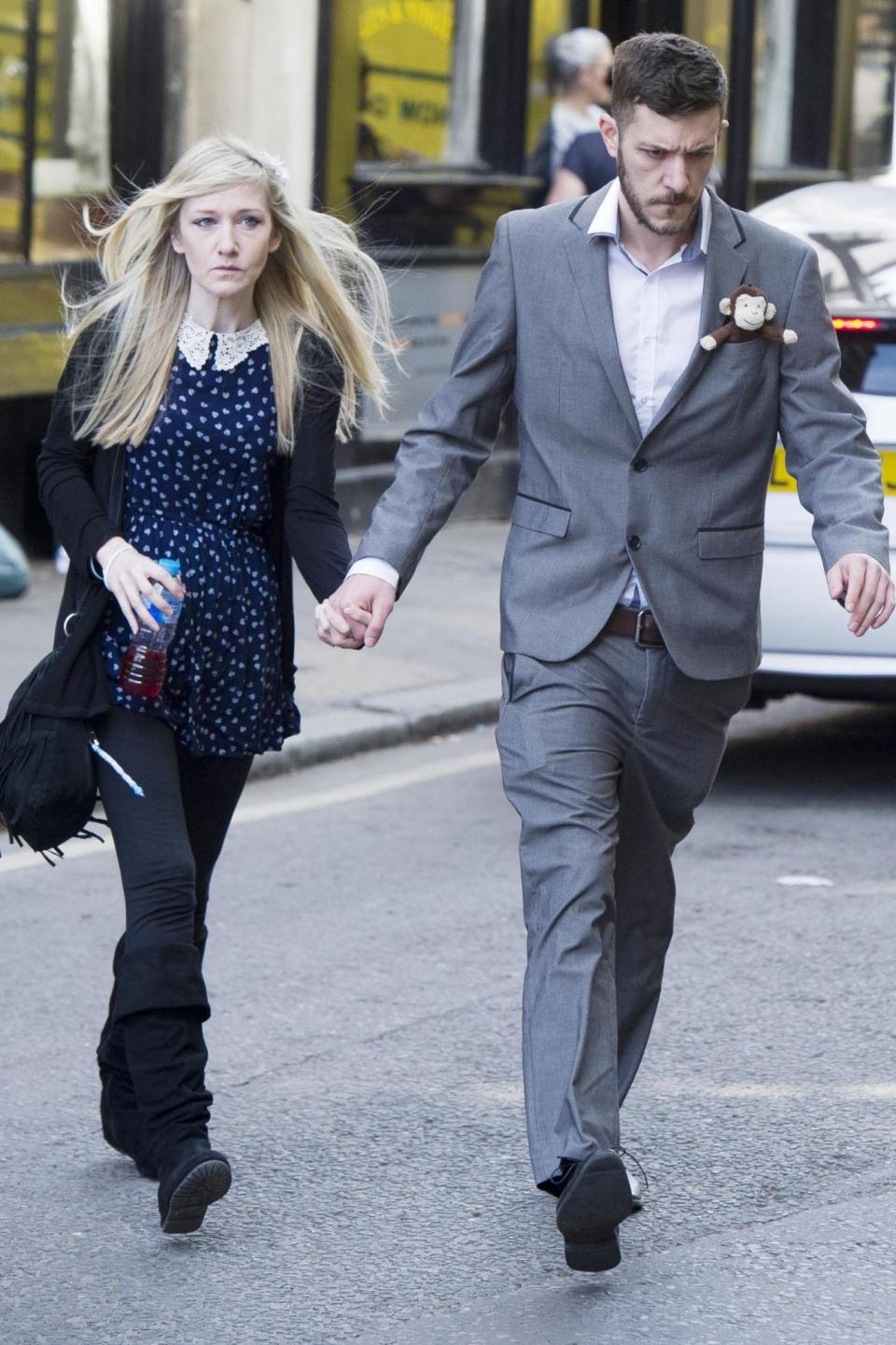 Chris Gard and Connie Yates, the parents of nine-month-old Charlie Gard (PA)