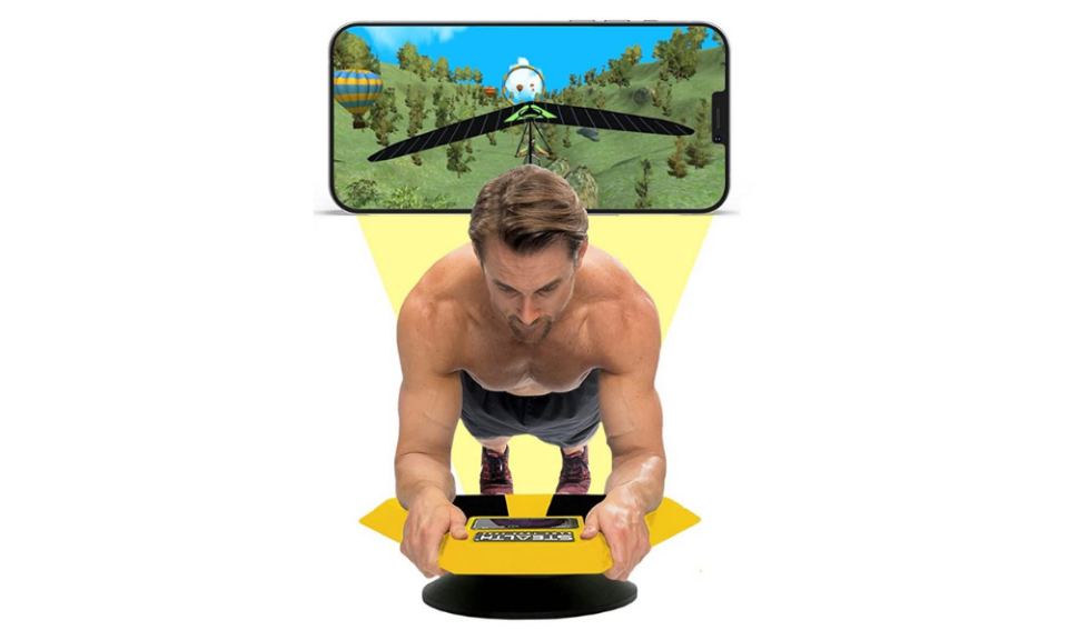 Choose from one of four video games while you plank. (Photo: Amazon)