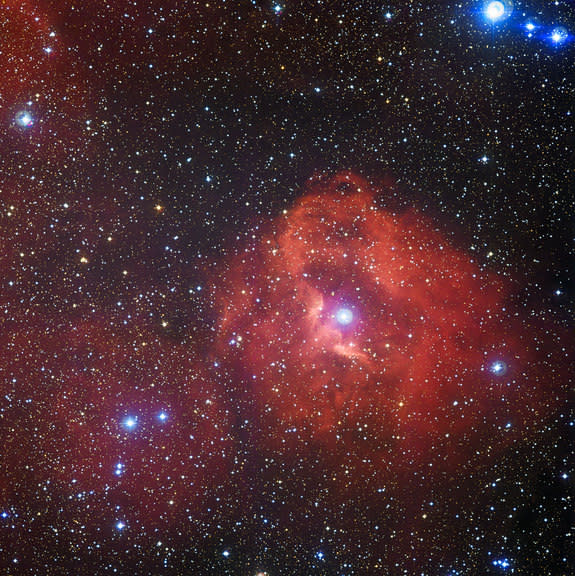 Rosy Cosmic Cloud Glows with Stars in New Telescope View (Video, Photo)