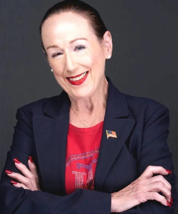 A file photo from Suzanne Page's previous run for school board in 2020. Page, now 73, is running to represent Boca Raton and the surrounding areas on the school board. The primary is Aug. 20.