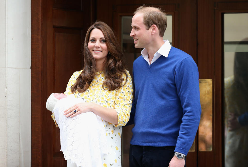 Princess Charlotte weighed 8lb 3oz, 4lbs less than her new baby brother [Photo: Getty]