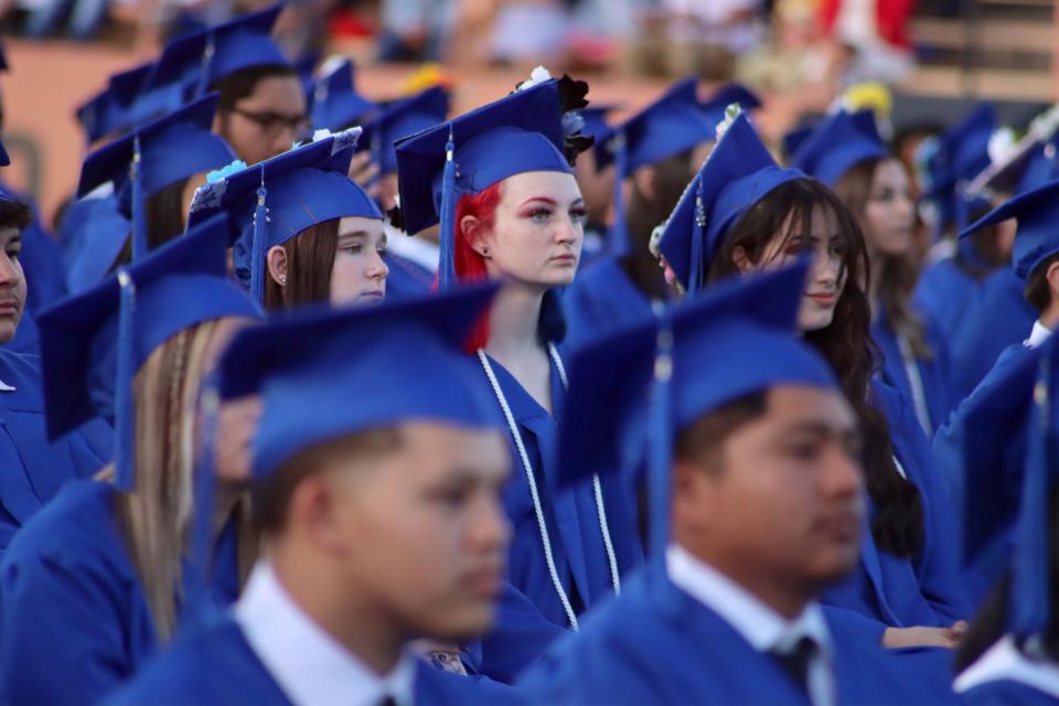 Area school districts are hosting their 2023 commencement ceremonies for graduating high school students over the next week, as seen in this 2022 file photo from Palo Duro High School. Palo Duro held its 2023 graduation Monday, May 22.