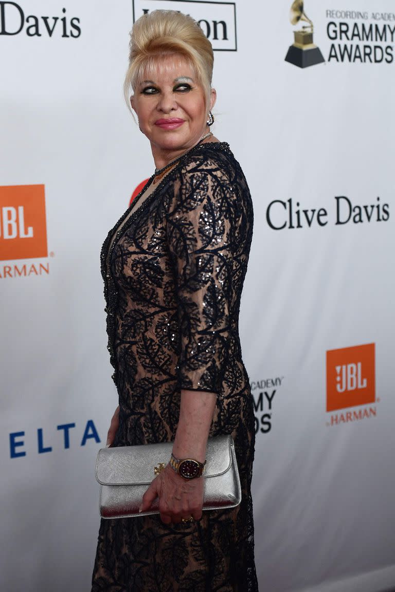 Ivana Trump, en los Grammy Awards en Nueva York, en 2018. (Photo by Jewel SAMAD / AFP)