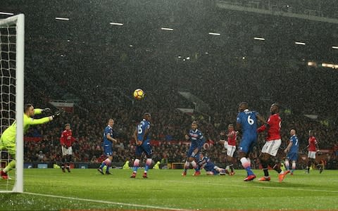 Luis Antonio Valencia of Manchester United scores a goal to make it 1-0 during the Premier League match between Manchester United and Stoke City - Credit:  Robbie Jay Barratt - AMA/Getty Images