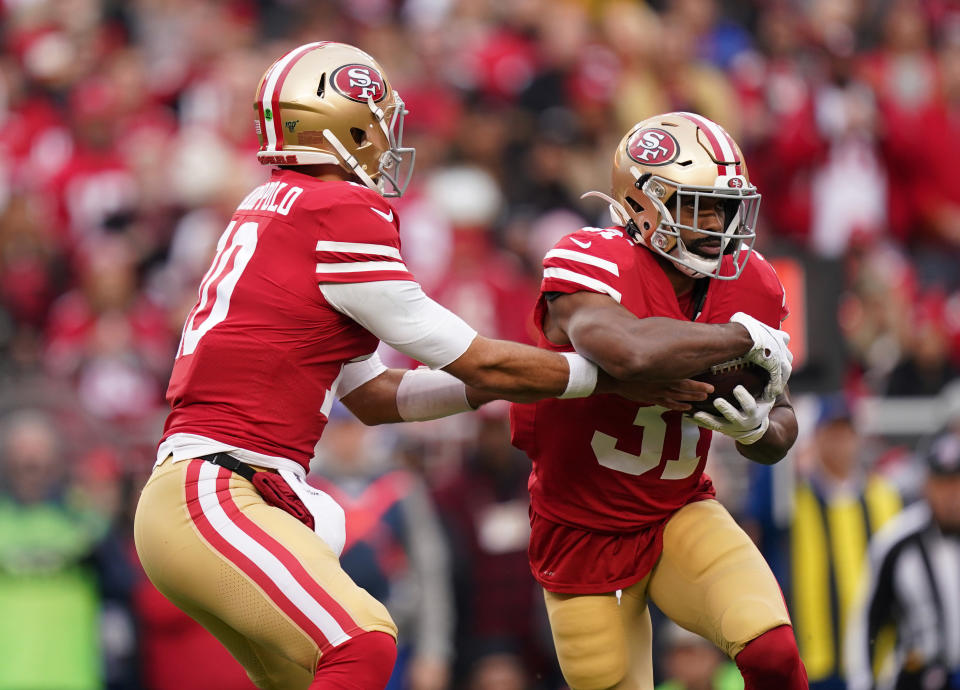 There was a lot of this in Sunday's NFC championship game. (Kyle Terada/Reuters)