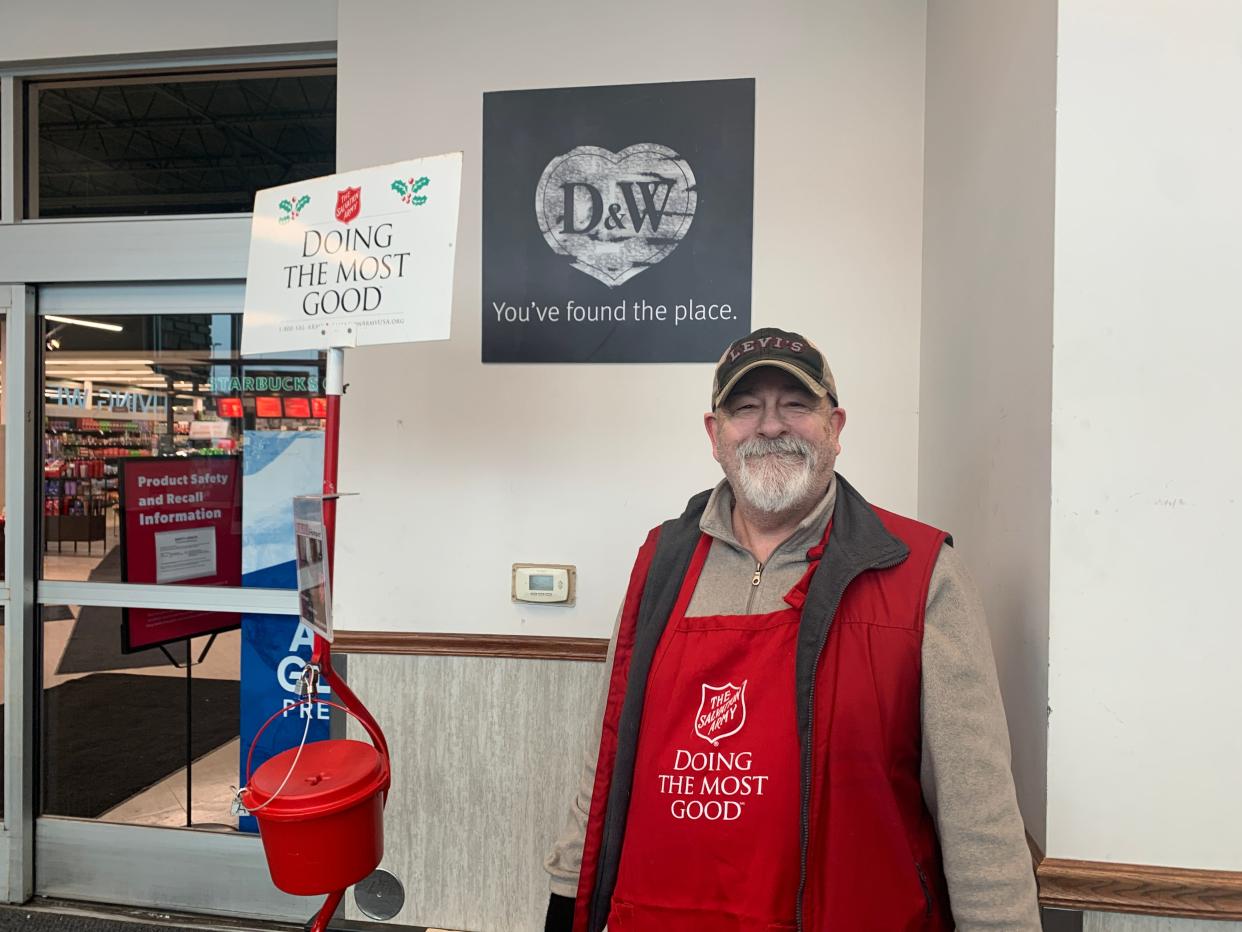 David Breckner has worked as a Salvation Army bell ringer for about two years.