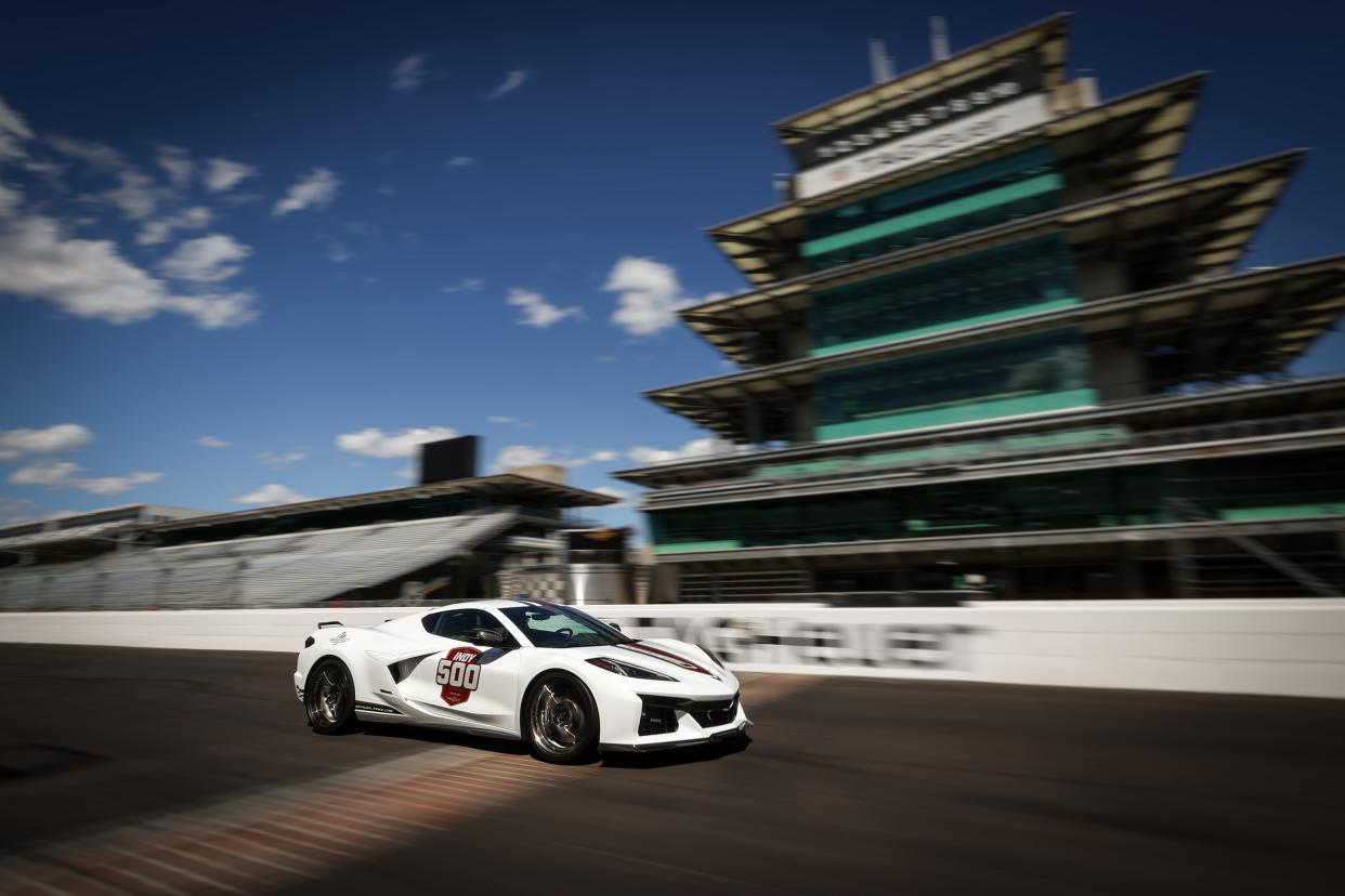 Chevrolet's 2024 Corvette E-Ray 3LZ coupe, the first electrified and quickest production Corvette ever, will serve as this year's Indianapolis 500 pace car. The selection marks the 21st time a Corvette has led the field of 33 to green since 1978 and the 35th overall selection from the Chevy stable since 1948.