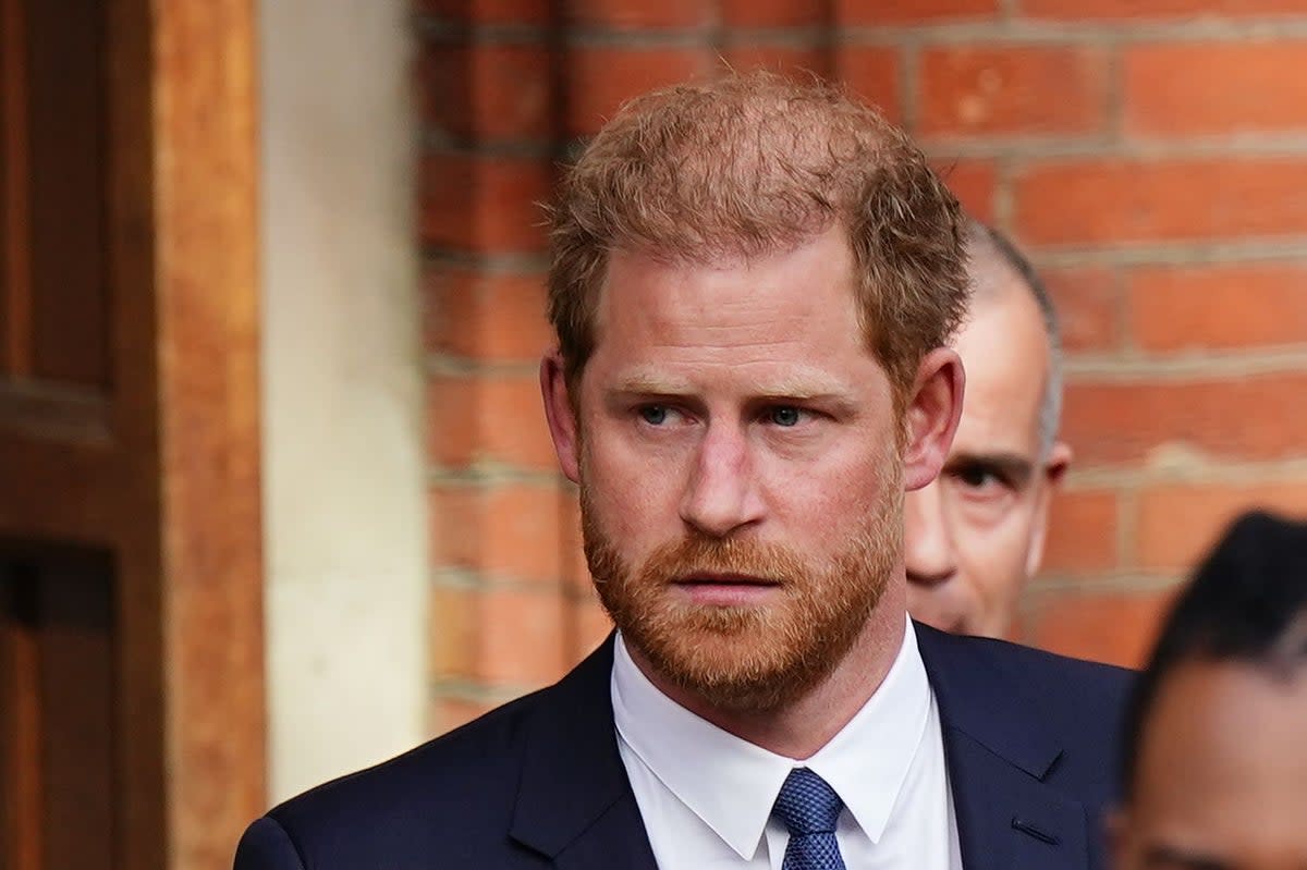 The Duke of Sussex leaves the Royal Courts Of Justice (Aaron Chown/PA) (PA Wire)