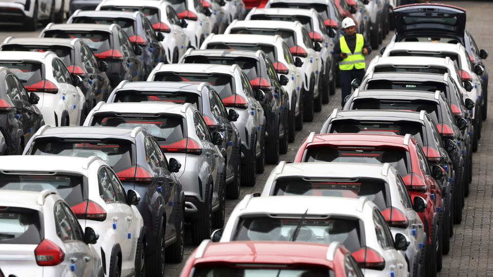 Chinese vehicle imports at the Port of San Antonio, Chile, in August 2024. Chinese cars account for 40% of the Chilean market. - Raul Bravo/AFP/Getty Images