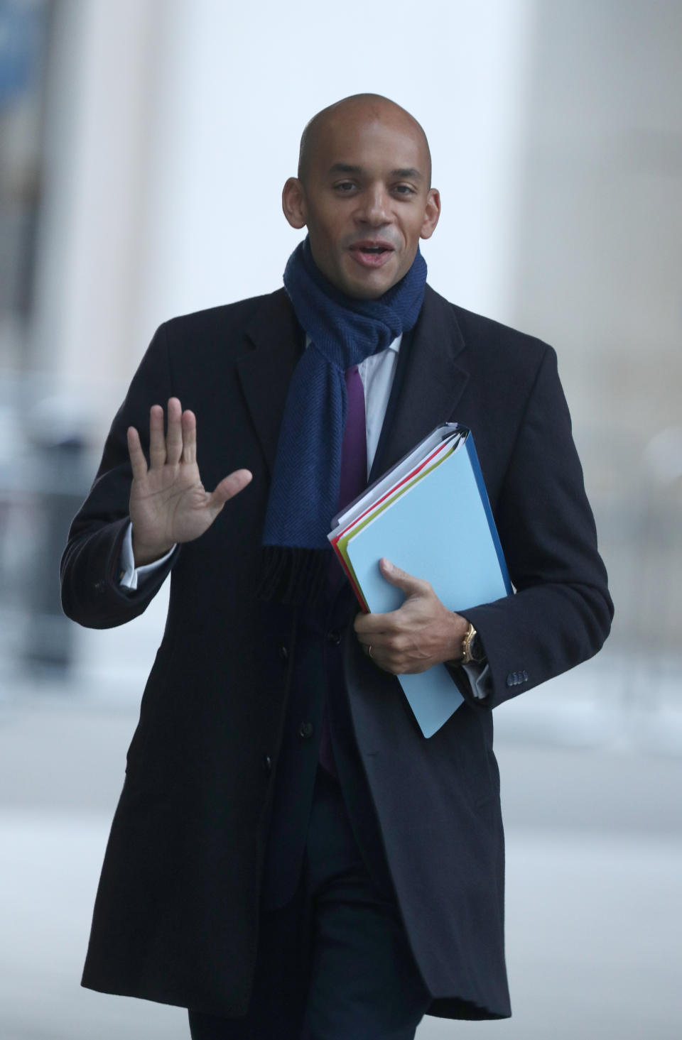 Liberal Democrat candidate Chuka Umunna arrives at Broadcasting House, London to appear on The Andrew Marr Show.