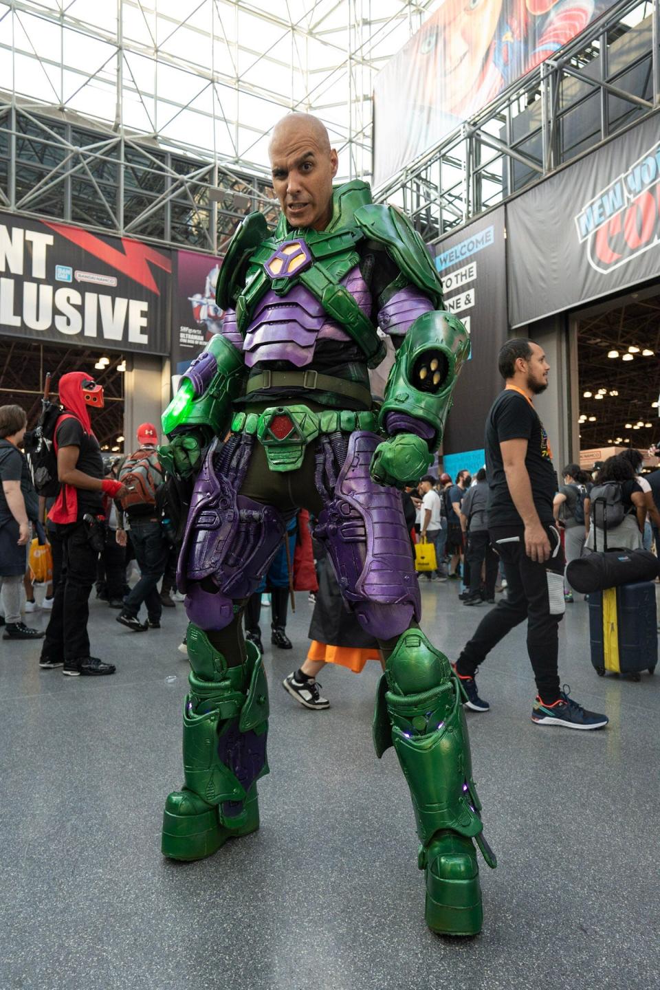 A cosplayer dressed as Lex Luthor at New York Comic Con 2022.