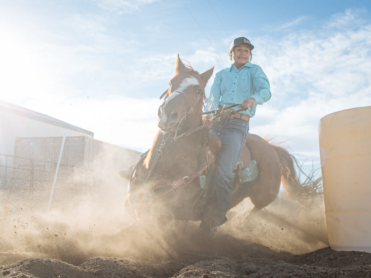 ‘I want to see all kinds of kids rodeoing regardless of skin colour,’ says Aleeyah Roberts (Sam Churchill)