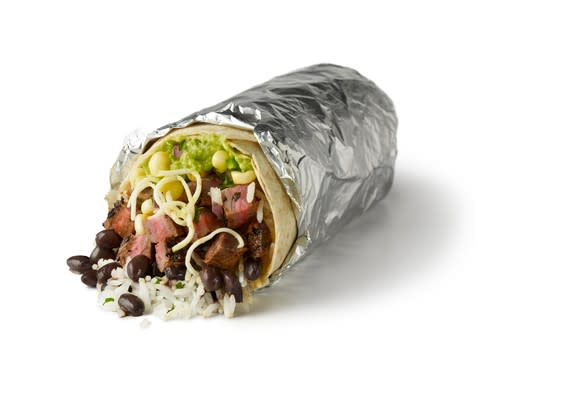 A Chipotle steak burrito