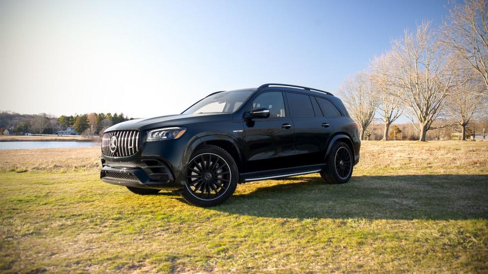 2024 mercedes amg gls63 4matic parked on grass near water